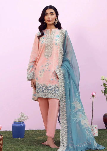 Maria B Luxury Lawn – 3-Piece (Pink - ODS 1041)