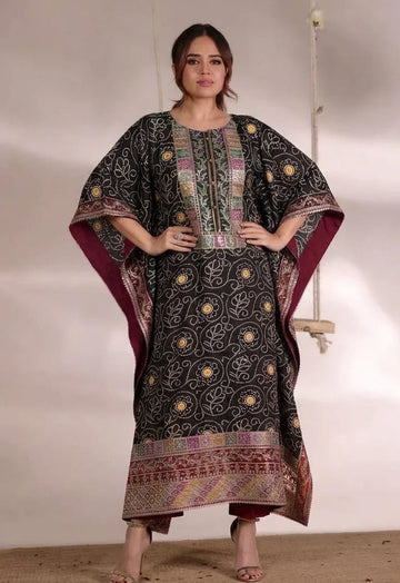 Aneelas Luxury Lawn – 3-Piece (Black - ODS 1059)