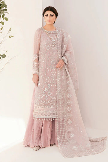 Baroque Luxury Organza Collection-(Tea Pink - ODS 1032)