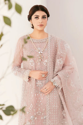 Baroque Luxury Organza Collection-(Tea Pink - ODS 1032)