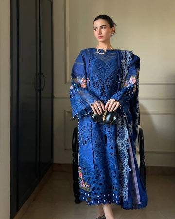 Parishay ODS-1004 Luxury Cotton Embroidered 3 Pc Unstitched