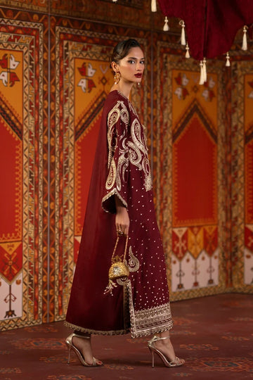 Ethnic Kaftan Style Silk (ODS-1039 Mehroon)