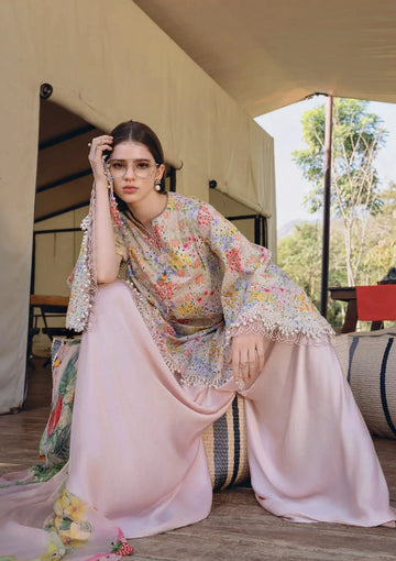 Maria B Elegant Lawn  – 3-Piece (Tea Pink - ODS 1054)