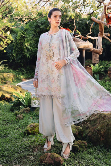 Maria B Luxury Lawn– 3-Piece (Gray - ODS 1043)