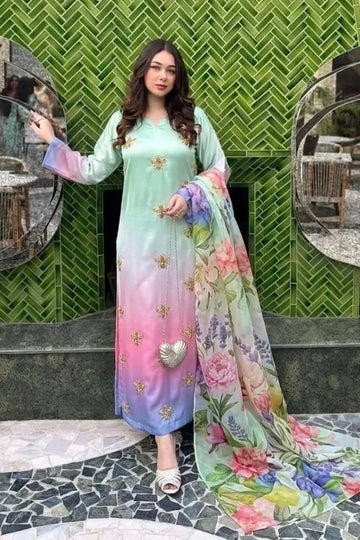Luxury Silk Collection –  (Multi-Color - ODS 1038)