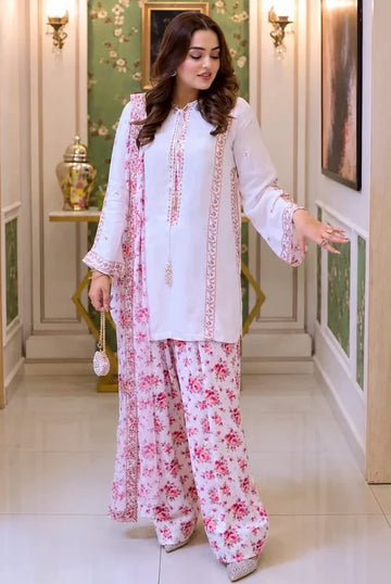 Aneelas  Silk  – 3-Piece (Off-White - ODS 1025)